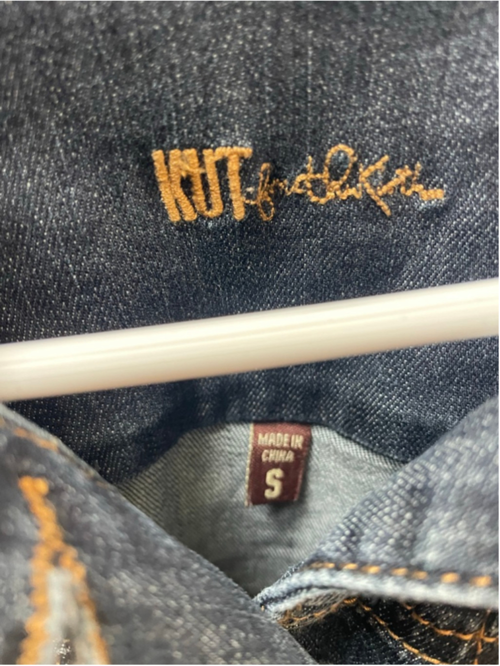 Kut From The Kloth Women’s Denim Jean Jacket Small Blue Stretch Trucker - Picture 4 of 6